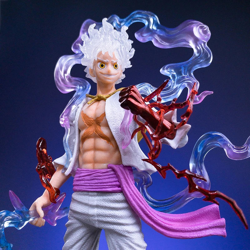 One Piece Figure – 19cm Nika Luffy com Arma, PVC Colecionável