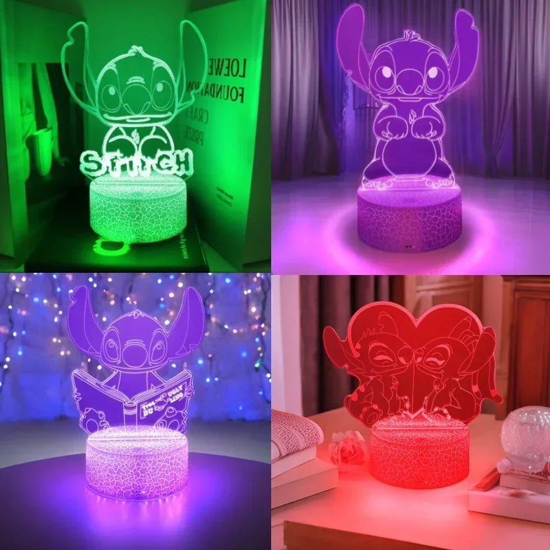 LED Night Light Illusion – Stitch 3D Lamp