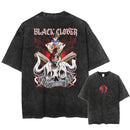 amiseta Oversized Black Clover Asta Estilo Streetwear Vintage Unissex