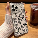 Case Gojo Satoru – Transparent Shockproof Edition para iPhone | Proteção & Estilo Jujutsu Kaisen