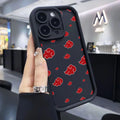 Case Akatsuki – Nuvem Vermelha Soft Shield para iPhone | Estilo Naruto & Proteção Antichoque
