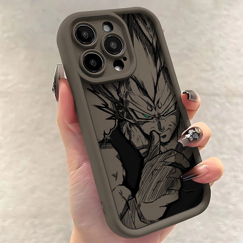 Case Dragon Ball – TPU Premium Preto para iPhone | Estilo Anime & Proteção