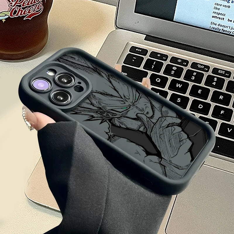 Case Dragon Ball – TPU Premium Preto para iPhone | Estilo Anime & Proteção