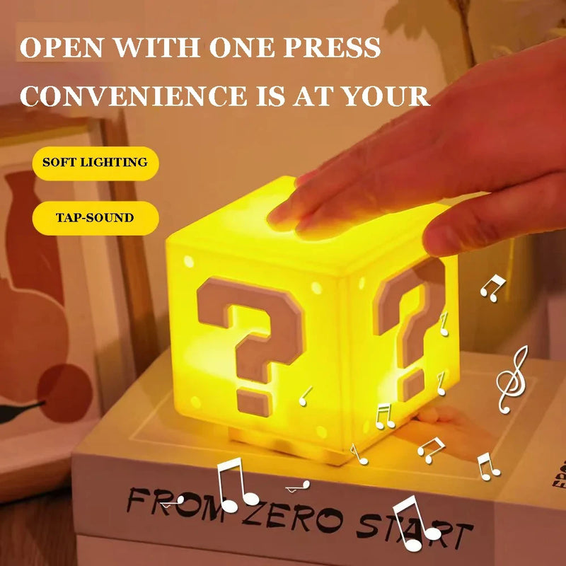 Luminária LED “Question Mark” com Música 🎵 – Luz Decorativa Gamer USB Recarregável