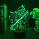 Luminária 3D LED Chainsaw Man – Denji, Power e Makima