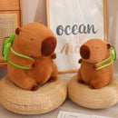 Cute Capybara Plush – Turtle Backpack, Strawberry Hat, Soft Stuffed Toy for Kids