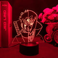 Luminária 3D LED Naruto – Minato Namikaze (Relâmpago Amarelo de Konoha)