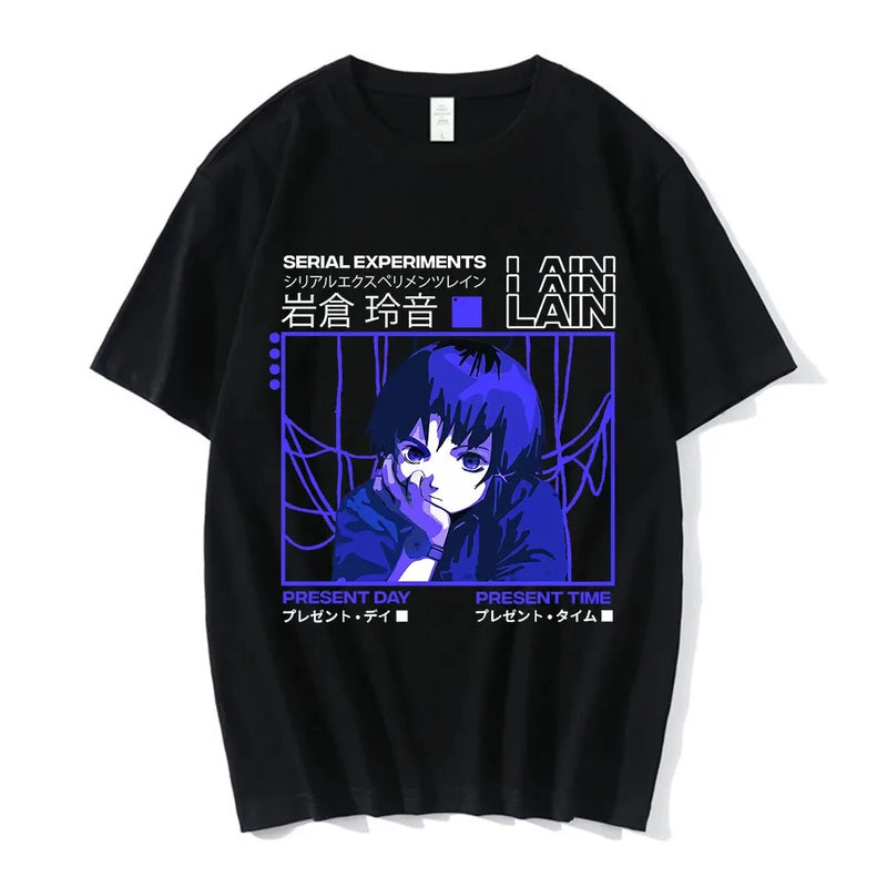 Camiseta Serial Experiments Lain Estilo Manga Unissex