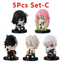 Demon Slayer Figure Set – 15pcs Q Version Sitting Figures, PVC Colecionável