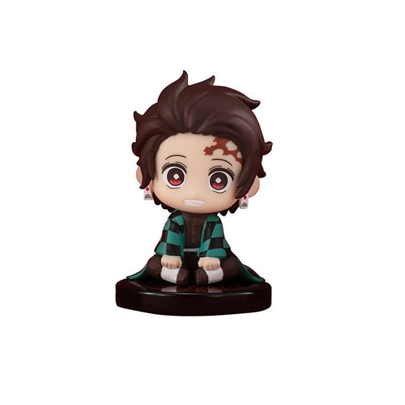 Demon Slayer Q Version 5pcs – Tanjiro, Inosuke, Zenitsu, Mini Figures Colecionáveis