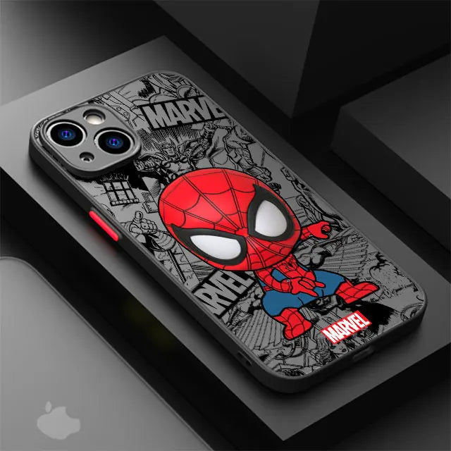 Case iPhone Marvel Cartoon – Groot / Spider-Man | Anti-Impacto Shockproof Armor