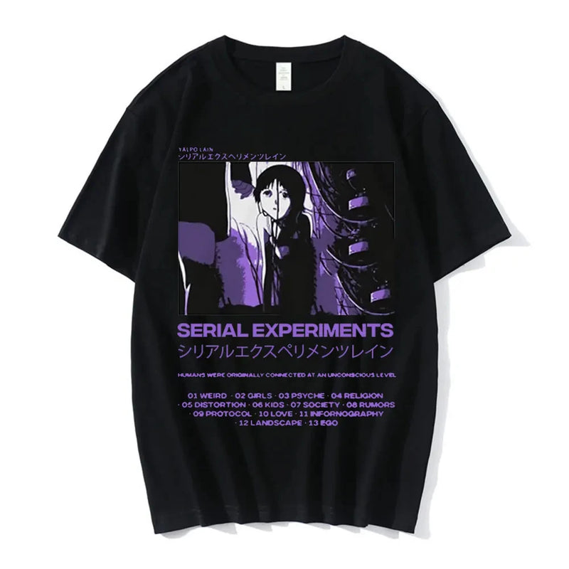 Camiseta Serial Experiments Lain Estilo Manga Unissex