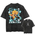 Camiseta Masculina Oversized Demon Slayer Rengoku Kyoujurou Estilo Harajuku Vintage