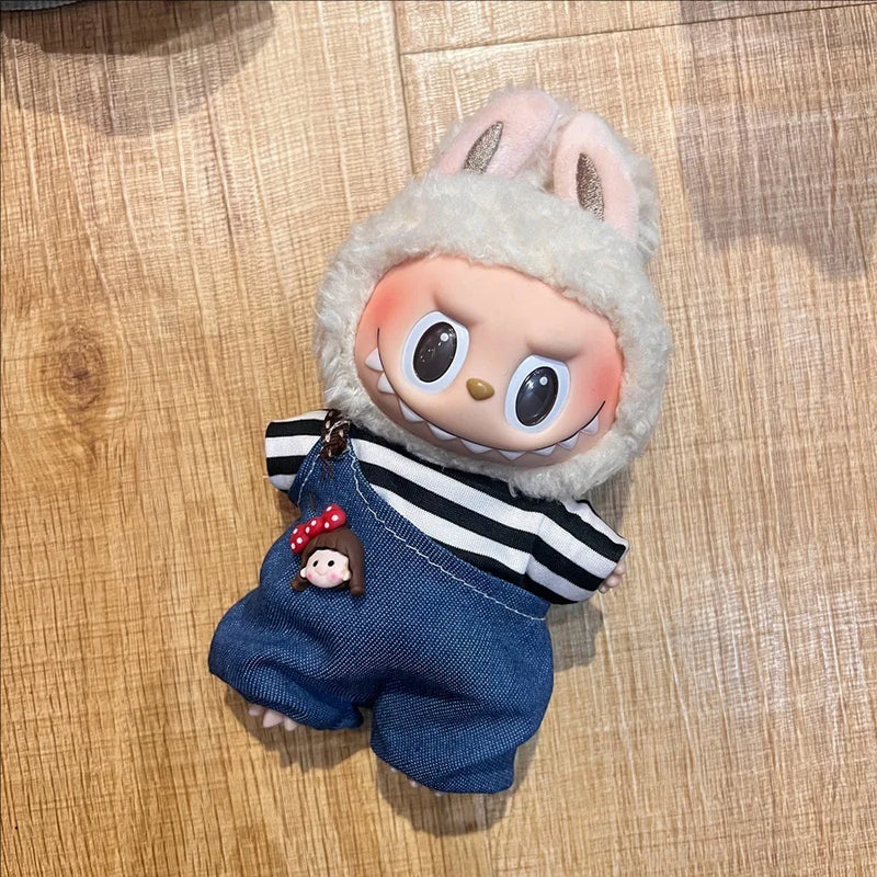 Roupas Labubu – Conjunto de Vestido Casual com Velcro (17cm)