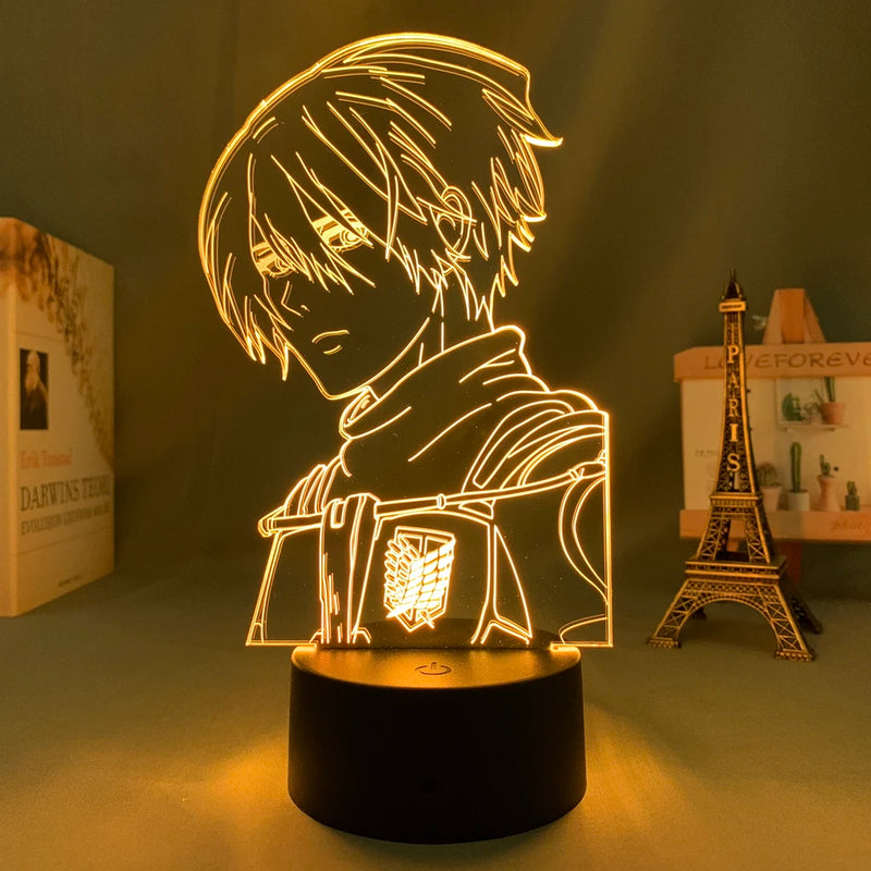 Luminária 3D LED Attack on Titan – Mikasa & Eren