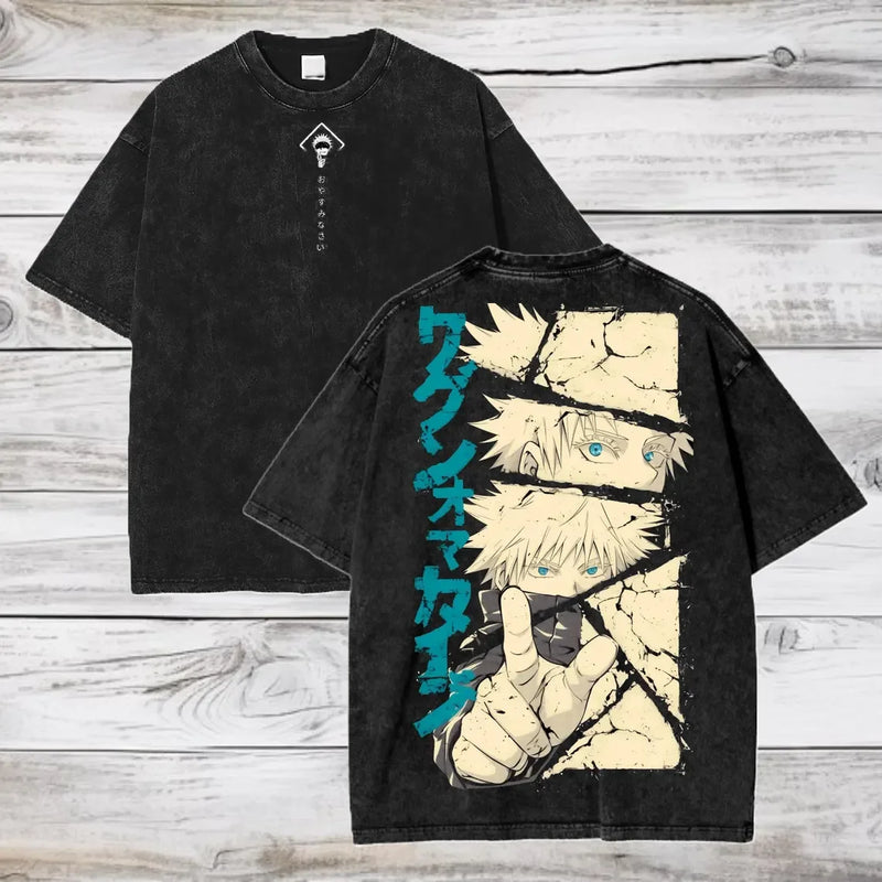 Gojo Satoru T-Shirt – Jujutsu Kaisen Oversized Cotton Tee