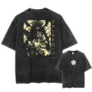 amiseta Oversized Black Clover Asta Estilo Streetwear Vintage Unissex