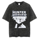 Camiseta Oversized Hunter×Hunter Kurapika Estilo Streetwear Vintage Unissex