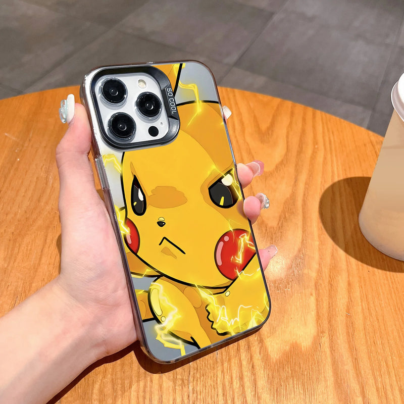 Case Pokémon – Gengar & Pikachu Candy Matte Edition para iPhone | Proteção Antichoque & Acabamento Premium