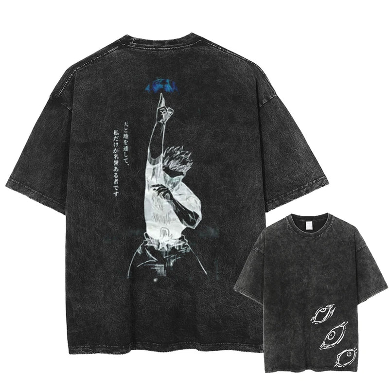 Gojo Satoru T-Shirt – Jujutsu Kaisen Oversized Cotton Tee