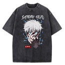 Camiseta Jujutsu Kaisen Gojo Satoru Estilo Vintage Unissex