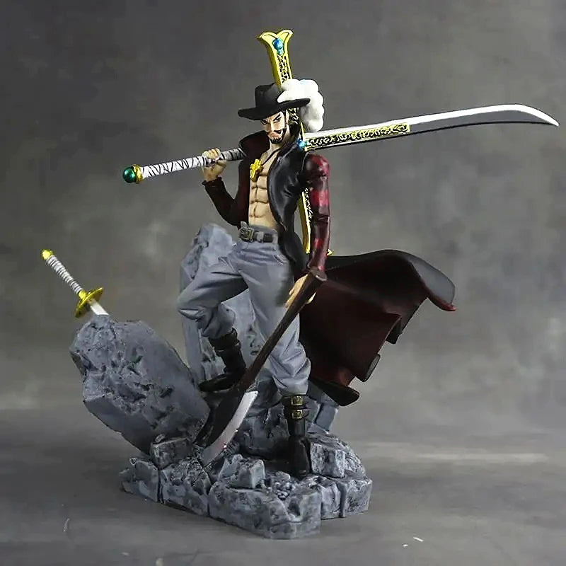 One Piece Figure – 14cm Dracule Mihawk Top Decisive Battle, PVC Colecionável