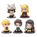 Demon Slayer Figure Set – 15pcs Q Version Sitting Figures, PVC Colecionável
