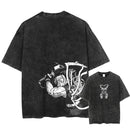 Camiseta Masculina Oversized Demon Slayer Rengoku Kyoujurou Estilo Harajuku Vintage