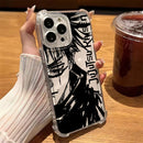 Case Gojo Satoru – Transparent Shockproof Edition para iPhone | Proteção & Estilo Jujutsu Kaisen